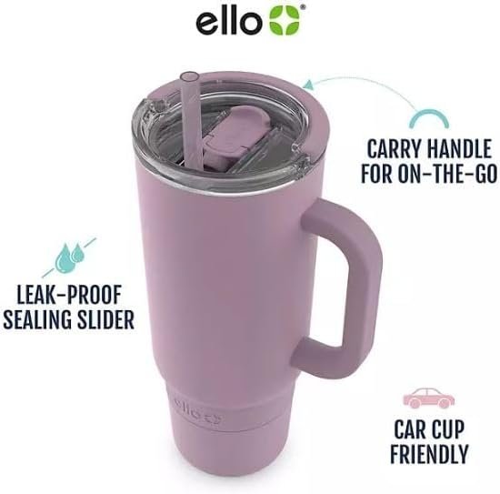 Ello Port 40-oz. Stainless Steel Tumbler with Handle, Assorted Colors, 2 pk.