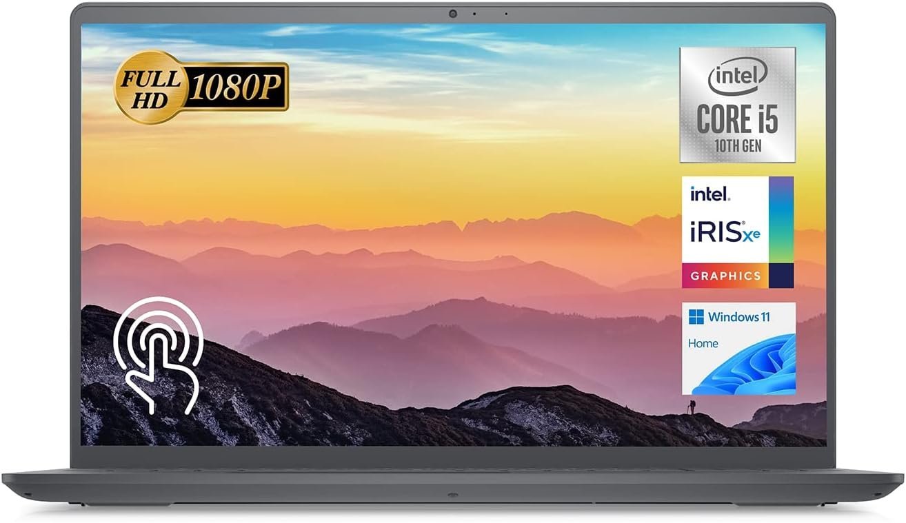 Dell Inspiron 15 3000 Series 3511 Laptop, 15.6" FHD Touchscreen, Intel Core i5-1035G1, 32GB DDR4 RAM, 1TB PCIe SSD, SD Card Reader, Webcam, HDMI, Wi-Fi, Windows 11 Home, Black