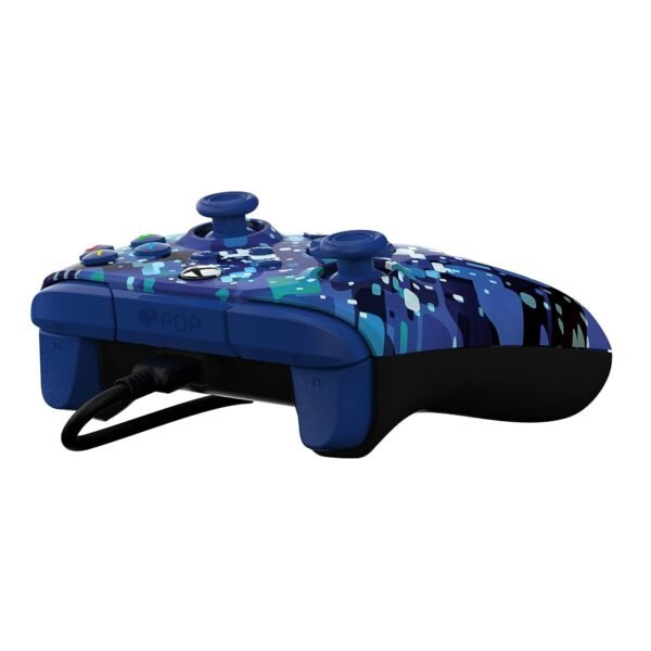 PDP Gaming REMATCH Advanced Wired Controller for Xbox Series X|S/Xbox One/PC, Customizable, App Supported - Glitch Blue