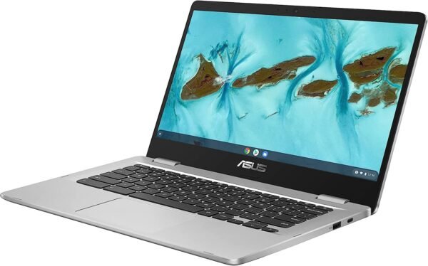 ASUS C424MA-AS48F Chromebook C424, 14.0" 180 Degree FHD NanoEdge Display, Intel Dual Core Celeron Processor, 4GB LPDDR4 RAM, 128GB Storage, Silver Color, C424MA-AS48F