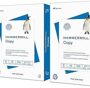Hammermill Business Copy Paper, 20lb, 92 Bright, 8.5 x 11", 8 Ream Case