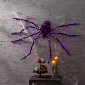 Member's Mark Oversized Pre-Lit Furry Spider, Assorted Colors