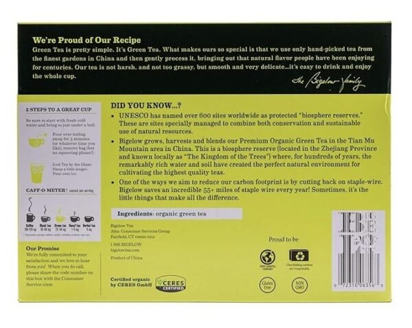 Bigelow Premium Organic Green Tea 160 ct.