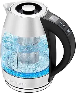 Chefman Custom-Temp 1.8L Electric Tea Kettle With Tea Infuser