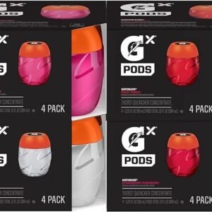 Gatorade GX Bottle with GX Thirst Quencher Concentrate Pods, 4 Pack (Choose Color/Flavor)