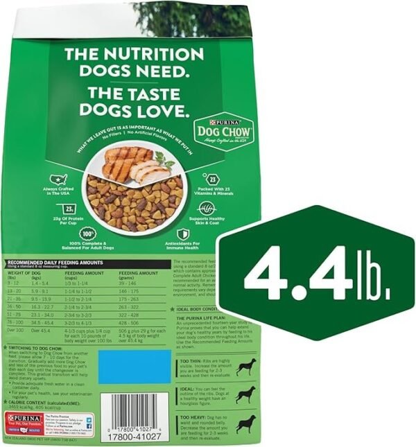 Purina Dog Chow Complete Adult Dry Dog Food, Chicken Flavor, 48 lbs.