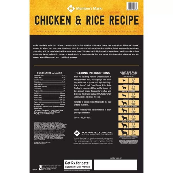 Member's Mark Pasture Raised Lamb + Brown Rice Recipe Dry Dog Food 35 lbs.