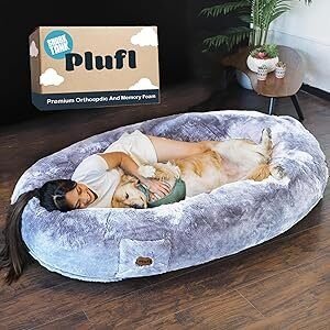 Snuggle Cuddler Oversized Plush Human Dog Bed, Assorted Sizes and Colors