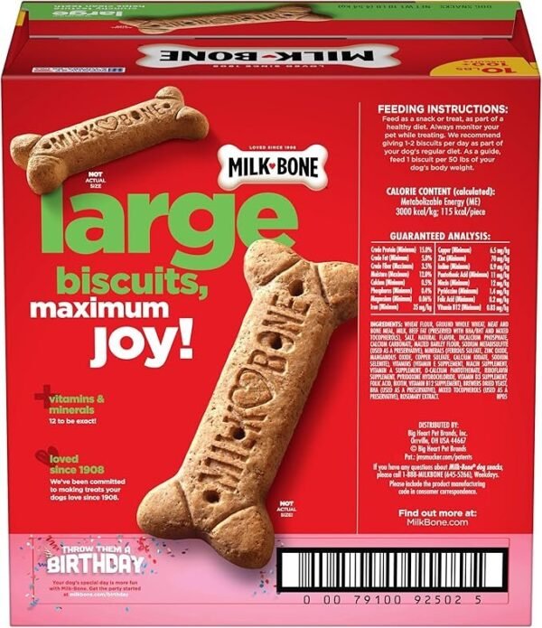 Milk-Bone Original Large Crunchy Dog Treat Biscuits 240 oz.