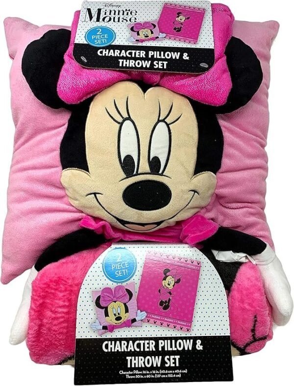 Licensed Character 2 Piece Kids Pillow Pocket and Throw Set, Assorted Characters