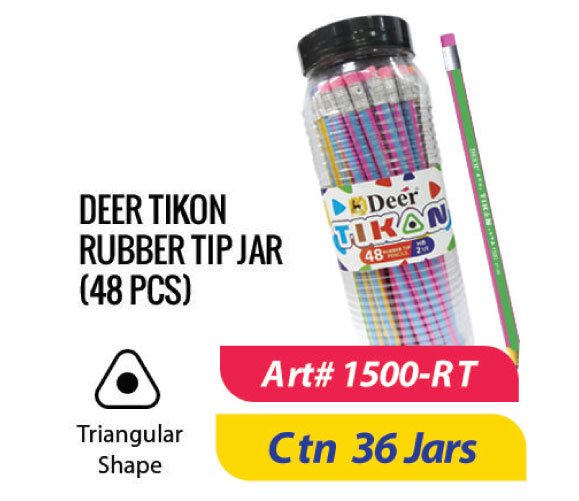 Deer Triangular Pencil with Eraser