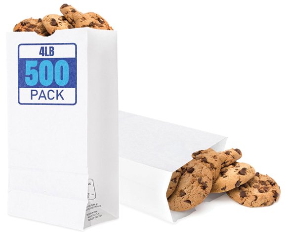 White Paper Bag 4 lb 500/CS