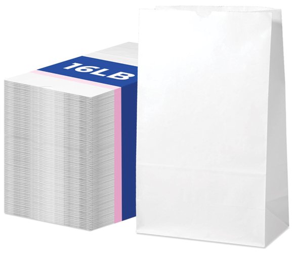 White Paper Bag 16 lb 500/CS