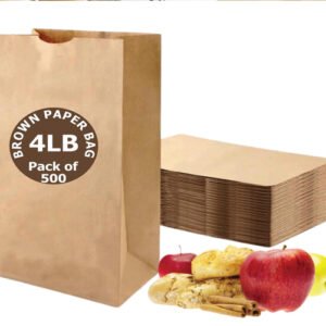 Brown Paper Bag 4 LB 500/CS