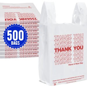 T Sack White Thank You Bag - Extra Large - 500/Case