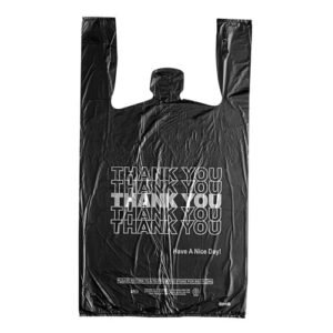 T Sack Black Thank You Bag - Large - 1000/Case