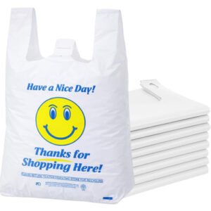 T Shirt Bag Happy Face Large - 800/Case