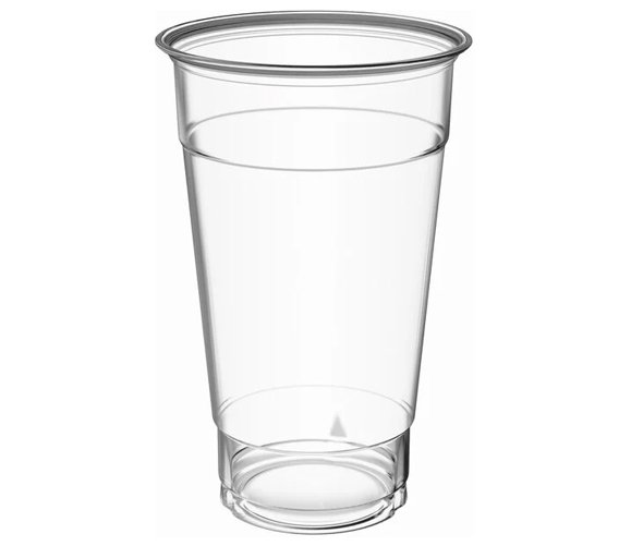 Clear PET Plastic Cold Cup 20 oz - 98mm - 500/Case