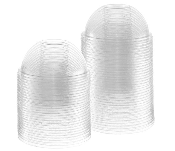Clear Pet Lid Dome - 12/16/20/24oz - 98mm With Hole - 1000/CS