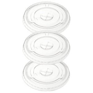 Clear Pet Flat Flat 9 oz - 92-93mm Straw Slot - 1000/CS