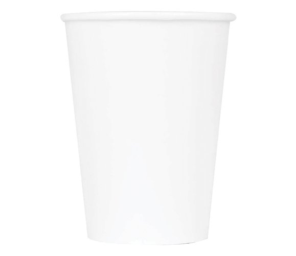 White Poly Paper Hot Cup 12 oz - 1000/CT