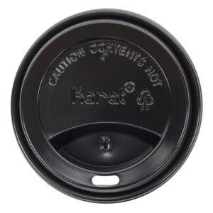 Hot paper cup Travel Lid Black 10-24 oz - 1000/case
