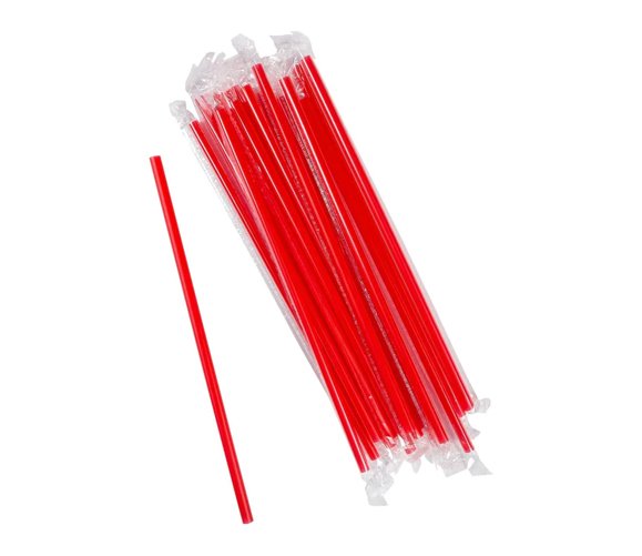 Giant Straw Poly Wrapped 10.25 - Individual - 300/CS