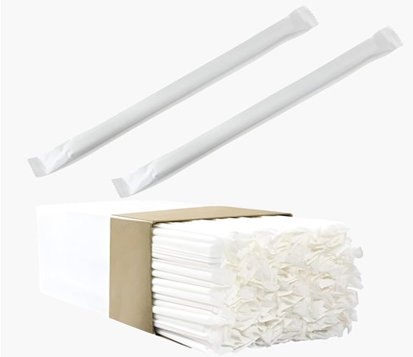 Straw Wrapped Jumbo 10.25 - Individual - 500/CS