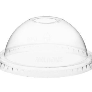 Clear Pet Lid Dome 9oz - 92-93mm - No Hole - 1000/CS