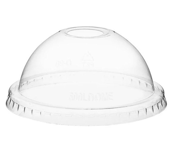 Clear Pet Lid Dome 9oz - 92-93mm - No Hole - 1000/CS
