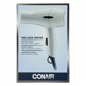 Conair 1875-Watt Mid-Size Hair Dryer Gray