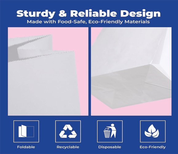 White Paper Bag 16 lb 500/CS