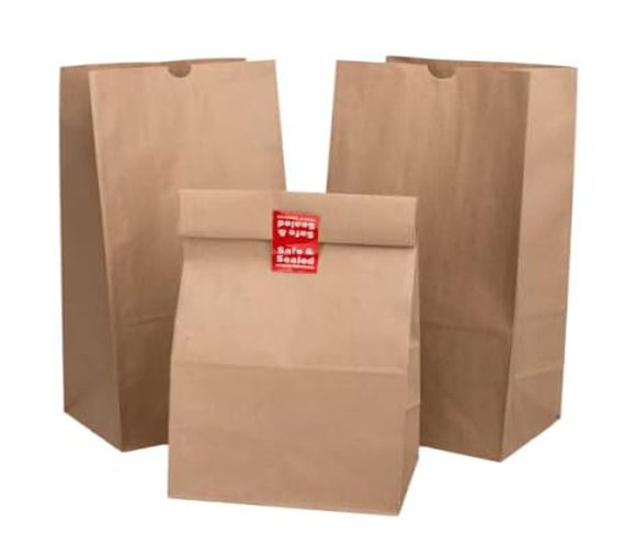 Brown Paper Bags - 20 LB Capacity - 500/Case