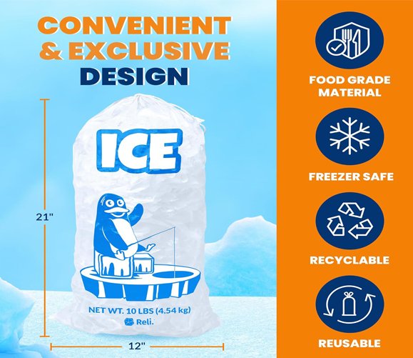 Ice Bag 8lbs - 500/CS