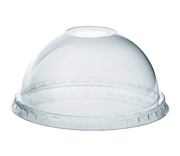 Clear Pet Lid Dome - 12/16/20/24oz - 98mm With Hole - 1000/CS
