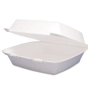 Foam Pak FP M8001 Medium Hinged Lid 1 Comp - 200/CS