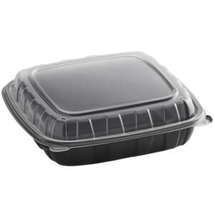 Microwave Safe Black Clear Container