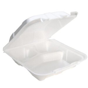 Foam Pak FP 2230 Small Hinged Lid - 3 Comp - 200/CS