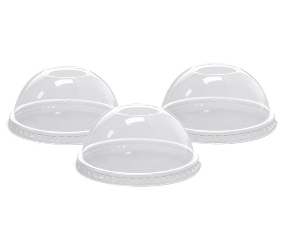 Clear Pet Lid Dome 9oz - 92-93mm - No Hole - 1000/CS