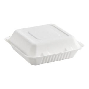 Microwavable White Plastic Hinged Lid 3 Comp CS 205