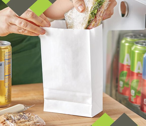 White Paper Bags 2 lb 500/CS