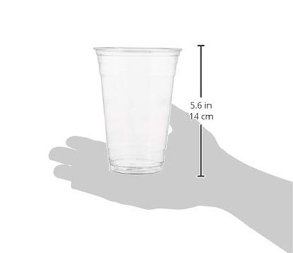 Clear PET Plastic Cold Cup 20 oz - 98mm - 500/Case
