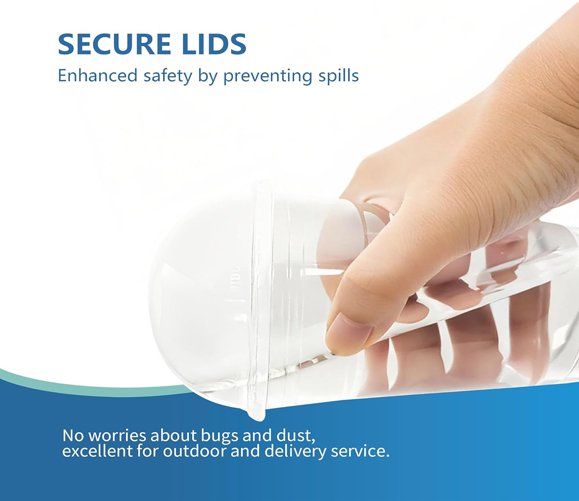 Clear Pet Lid Dome 32 oz - 107mm With Hole - 500CS