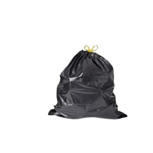 Black Trash Can Liner Drawstring 33 gallon 30x39 1 Mil