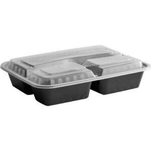 Versatile 33 oz Black Meal Container