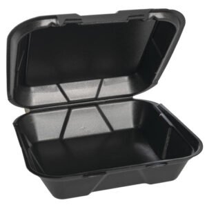 Genpak SN 200 3L Foam Hinged Lid Container 1 Compartment