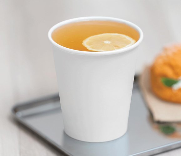 White Poly Paper Hot Cup 12 oz - 1000/CT