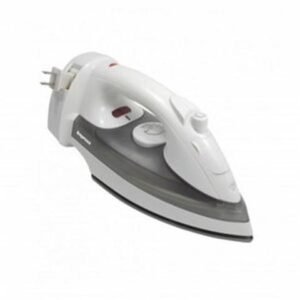 Mid-size cord rewind iron w/non-stick, spray and burst white