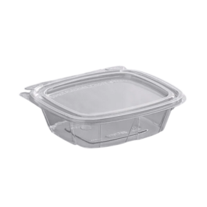 Clear 8 oz Tamper-Evident Hinged Container TEC-8