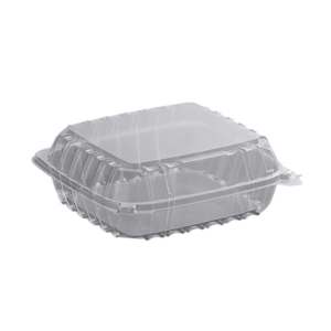 Clear Hinged Lid Container 8X8X3 3/8